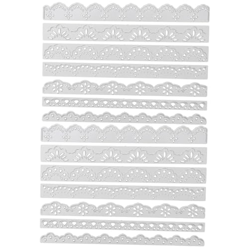 HOMSFOU 2 Sätze Prägemappen Schmuckzubehör Spitzenstanzungen Schablonen Für Die Kartenherstellung Scrapbook Stanzformen Selber Machen Kohlenstoffstahl Silver 7 Stück * 2 von HOMSFOU