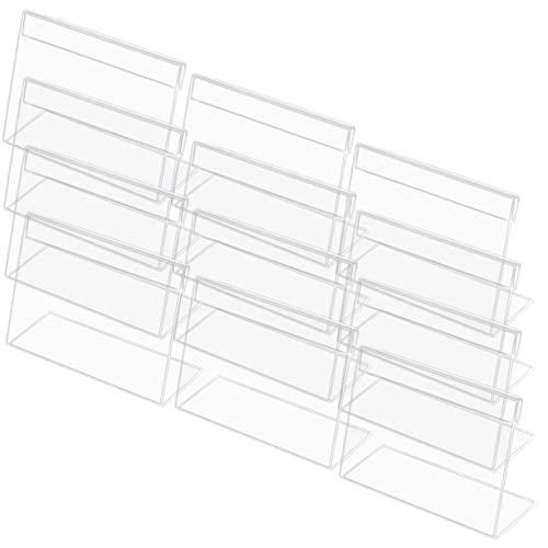 HOMSFOU 2 Sätze Preisschild Aus Acryl Zeichenhalter Gast Rezeption Willkommen Gruß Fest Klares Etikett Steht Tischnummernhalter Karte Steht Zur Anzeige Tischschild Transparent 20 Stück * 2 von HOMSFOU
