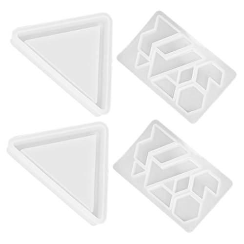 HOMSFOU 2 Sätze Puzzle Silikonform Gießformen für Diy Kristall Epoxidharz für Kreative Bastelprojekte und Einzigartige Puzzlegestaltung von HOMSFOU