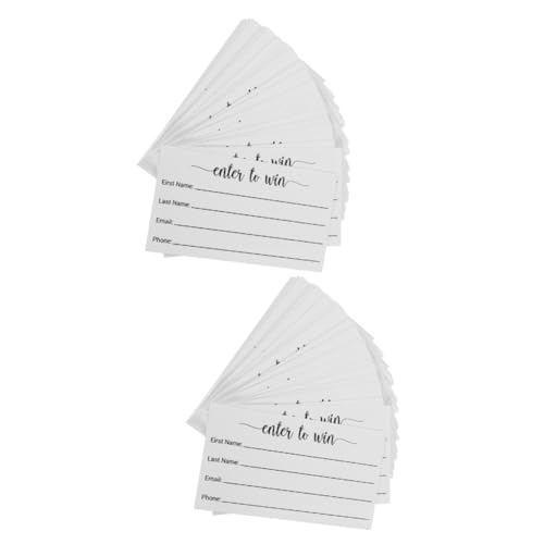 HOMSFOU 2 Sätze Raffle Ticket Sheets Vielseitige Blankokarten Für Gewinnspiele Und Veranstaltungen Teilnahmeformulare Für Wettbewerbe Und Verlosungen Schnell Beschreibbar Mit 100 Stück * 2 von HOMSFOU