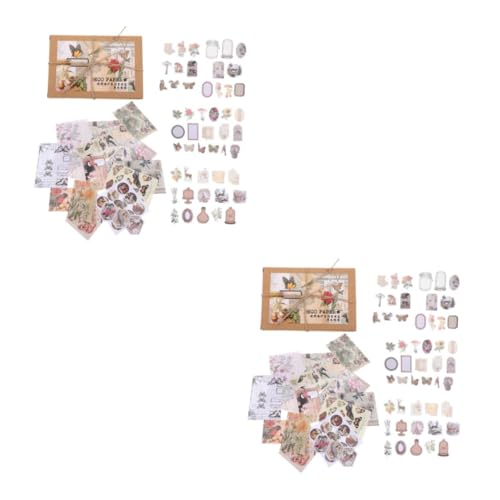 HOMSFOU 2 Sätze Retro Hand Account Sticker Diy Scrapbooking Aufkleber für Kreative Journals Hochwertige Retro Stil Aufkleber für Tagebuch Notizbuch und Fotoalbum von HOMSFOU