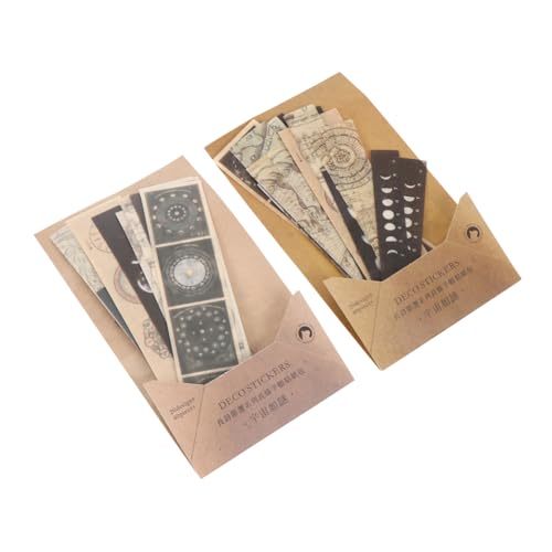 HOMSFOU 2 Sätze Retro Washi Paper Sticker Vintage Aufkleber für Diy Handbuch Dekoration für Scrapbooking Journal und Projekte von HOMSFOU