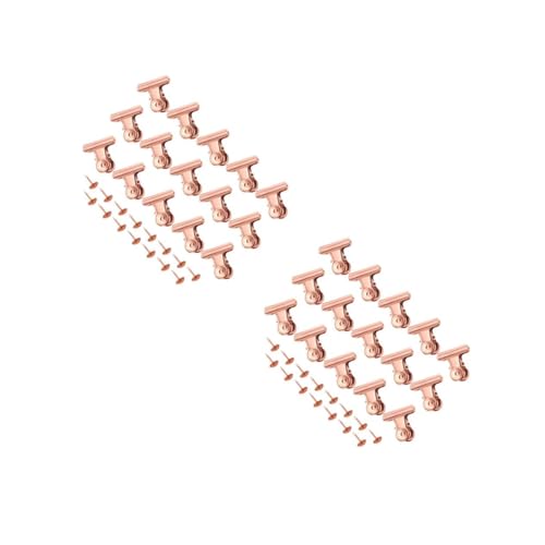 HOMSFOU 2 Sätze Roségoldene Runde Metall Büroklammern Organisatorische Clips mit Daumennägel für Dokumente und Bastelarbeiten für Büro und Zuhause von HOMSFOU