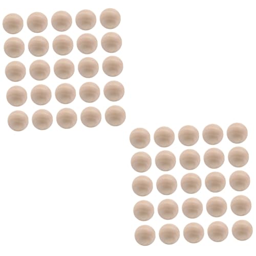 HOMSFOU 2 Sätze Runde Unbehandelte Lotus Holzperlen Ohne Bohrung Für Diy Schmuck Malerei Und Bastelarbeiten Und Projekte 200 Stück * 2 von HOMSFOU