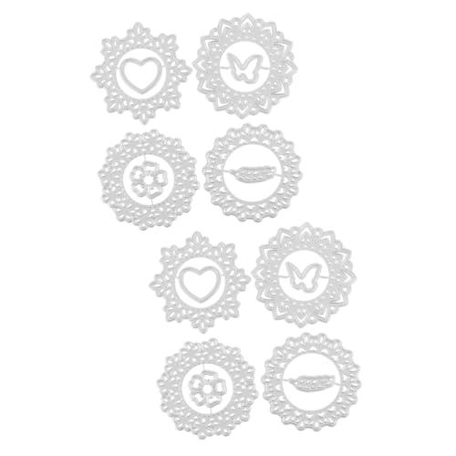 HOMSFOU 2 Sätze Runder Blütenrand Stanzform Teiliges Diy Metall Schneidewerkzeug Kohlenstoffstahl Für Scrapbooking Kartenherstellung Und Basteldekoration 4 Stück * 2 von HOMSFOU