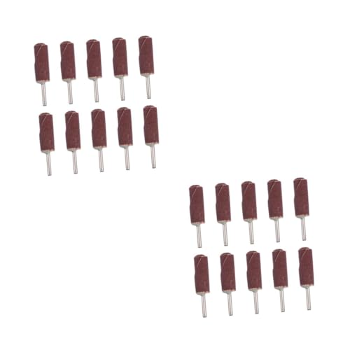 HOMSFOU 2 Sätze Schleifkopf Für Zylindrische Scheiben Klappenrad Schleifwerkzeug Schleifscheibe Klappenscheibe Schleifrad Schleifpapier Rad Säulenscheibe Rot Sandpapier 10 Stück * 2 von HOMSFOU