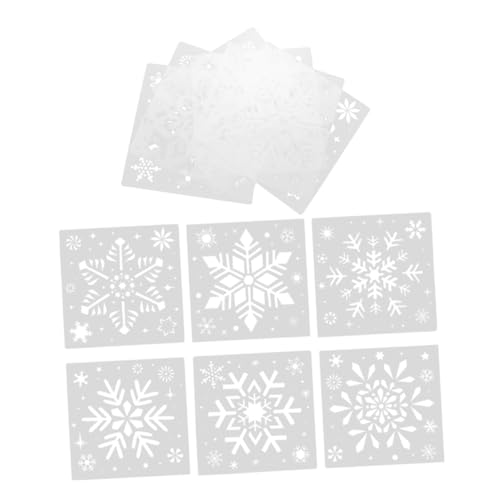 HOMSFOU 2 Sätze Schneeflocke Malvorlage Malvorlagen Schablonen zum Malen auf geformt weihnachtsstempel Weihnachts-Schablonen Urlaubsschablonen zum Basteln wiederverwendbar pp Weiß HOMSFOU 2 Sätze Schneeflocke Malvorlage Malvorlagen Schablonen zum Malen auf geformt weihnachtsstempel Weihnachts-Schablonen Urlaubsschablonen zum Basteln wiederverwendbar pp Weiß von HOMSFOU