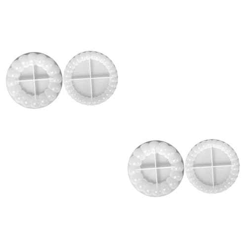 HOMSFOU 2 Sätze Seifenblasen-untersetzerform Fondantformen Dekorative Untersetzerform Geformt Kaffee Groß Silikonform Selber Machen Cup-pad-form Kieselgel Weiß 2 Stücke * 2 von HOMSFOU