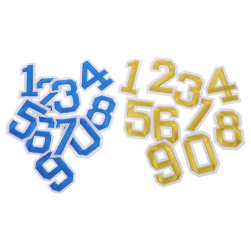 HOMSFOU 2 Sätze Selbstklebende Bestickte Zahlenaufnäher Bügelapplikationen für Kleidung Rucksäcke Schuhe und Hüte Robustes DIY Blau und Gold Vielseitig für Textilien HOMSFOU 2 Sätze Selbstklebende Bestickte Zahlenaufnäher Bügelapplikationen für Kleidung Rucksäcke Schuhe und Hüte Robustes DIY Blau und Gold Vielseitig für Textilien von HOMSFOU