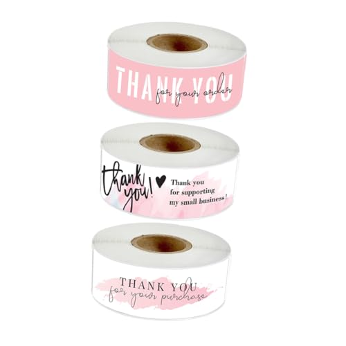 HOMSFOU 2 Sätze Selbstklebende Dankeschön Aufkleber Geschenkverpackungsetiketten Für Lebensmittel Dekorative Etiketten Für Bastelprojekte Zufälliger Stil 3 Rollen * 2 HOMSFOU 2 Sätze Selbstklebende Dankeschön Aufkleber Geschenkverpackungsetiketten Für Lebensmittel Dekorative Etiketten Für Bastelprojekte Zufälliger Stil 3 Rollen * 2 von HOMSFOU