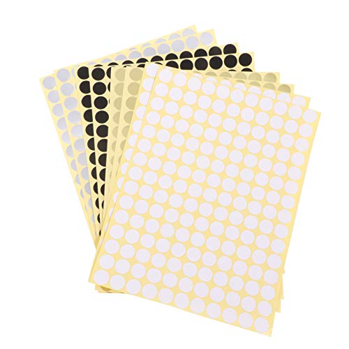 HOMSFOU 2 Sätze Selbstklebende Runde Etiketten Mischfarben Diy Lippenstift Aufkleber Blanko Beschriftungsetiketten Für Kunsthandwerk Verpackungen Und 8 Blätter * 2 von HOMSFOU