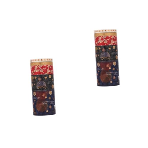 HOMSFOU 2 Sätze Selbstklebende Washi Tapes Mit Kirschblüten Design Dekorative Klebebänder Für Diy Handbücher Scrapbooking Und Verpackungen Vielseitig Einsetzbar 5 Stücke * 2 von HOMSFOU