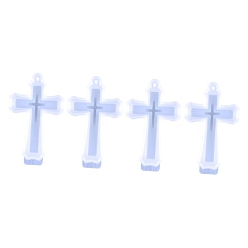 HOMSFOU 2 Sätze Silikonform Selber Machen Schmuck Selber Machen Set Silikonform Für Schmuck Kreuzen Diy Liefert Epoxidform Für Diy Form Für Kreuzanhänger- Kieselgel Weiß 2 Stück * 2 von HOMSFOU