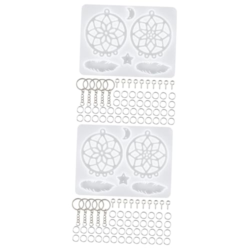 HOMSFOU 2 Sätze Silikonform für Teiliges Diy Epoxidharz Gießform für Wanddekoration Flexible und Langlebige Silikonmuster für Bastelprojekte und von HOMSFOU