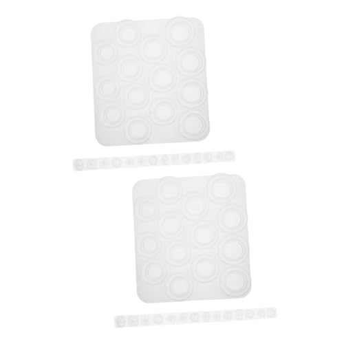 HOMSFOU 2 Sätze Silikonformen zur Herstellung von Edelsteinringen Teiliges Epoxidharz Mold für Diy Schmuck für Anfänger und Profis Langlebig und Leicht zu Entformen von HOMSFOU