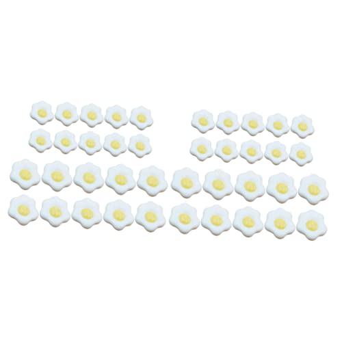 HOMSFOU 2 Sätze Simulation Eier Harz Für Diy Handwerk Bastelmaterial Für Handyhüllen Und Dekoration Große Und Kleine Eier 20 Stück * 2 von HOMSFOU