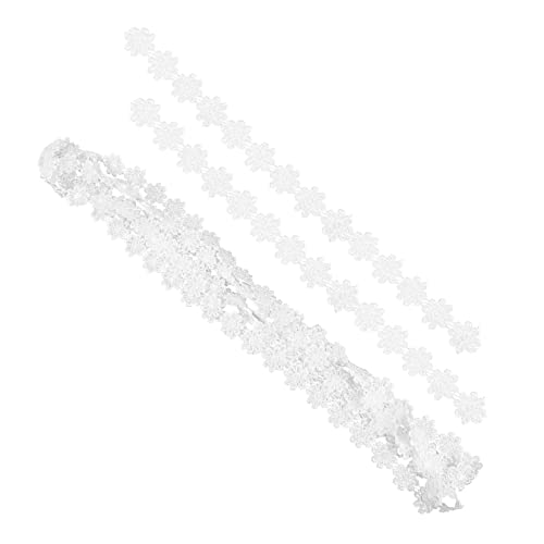 HOMSFOU 2 Sätze Stickerei Blumen Spitzenband Für Kleidung Hochzeitskleid Diy Dekoration Weißes Blumenmuster Yards Pro Handwerkszubehör 3 Stück * 2 von HOMSFOU