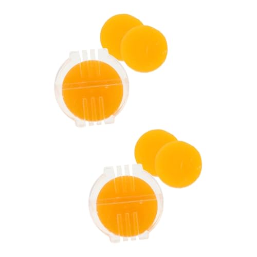 HOMSFOU 2 Sätze Stickstimperatur Schmelzen Für Stickerei Faden Paraffin Herstellung Steppgarn Wachs Nähgarnhersteller Stickgarnhalter Nähbedarf Und Zubehör Stickwachs Nähset Orange Plastik von HOMSFOU