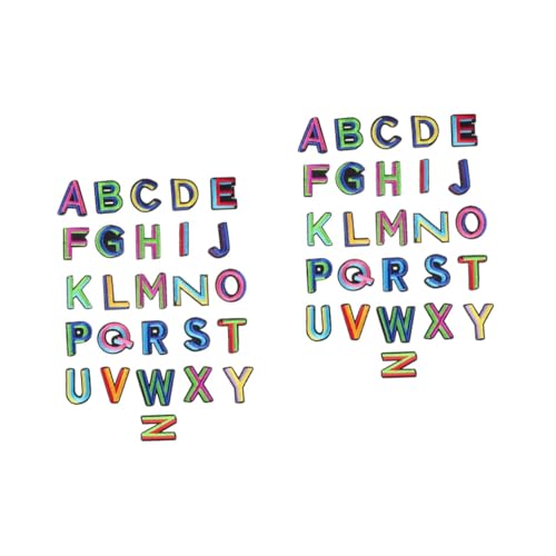 HOMSFOU 2 Sätze Stoffaufnäher Mit Buchstabenstickerei Stich Briefe Gestickte Aufnäher Klebrig Bestickt Kleidungsflicken Für Jackenflicken Stickaufkleber Patch Vlies Colorful 26 Stück * 2 HOMSFOU 2 Sätze Stoffaufnäher Mit Buchstabenstickerei Stich Briefe Gestickte Aufnäher Klebrig Bestickt Kleidungsflicken Für Jackenflicken Stickaufkleber Patch Vlies Colorful 26 Stück * 2 von HOMSFOU