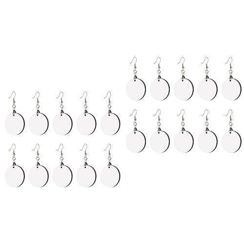 HOMSFOU 2 Sätze Sublimations Ohrstecker Rohlinge Für Diy Bastelprojekte Runde Langlebige Ohrringe Personalisierbare Für Und Familie 5 Paare * 2 von HOMSFOU