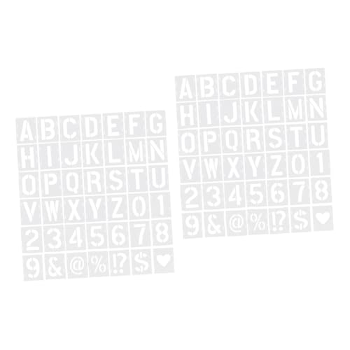HOMSFOU 2 Sätze Teiliges Alphabet Schablonen Pet Für Wandmalerei Und Diy Wiederverwendbare Und Schablonen Für Projekte Und Handwerkskunst 42 Stück * 2 HOMSFOU 2 Sätze Teiliges Alphabet Schablonen Pet Für Wandmalerei Und Diy Wiederverwendbare Und Schablonen Für Projekte Und Handwerkskunst 42 Stück * 2 von HOMSFOU