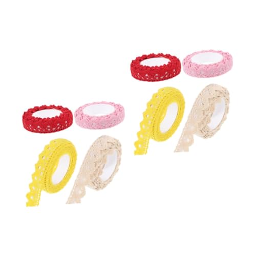 HOMSFOU 2 Sätze Teiliges Baumwoll Spitzenband Selbstklebendes Dekorationsband Für Diy Projekte Scrapbooking Und Hochzeitsdekoration 4 Stücke * 2 von HOMSFOU