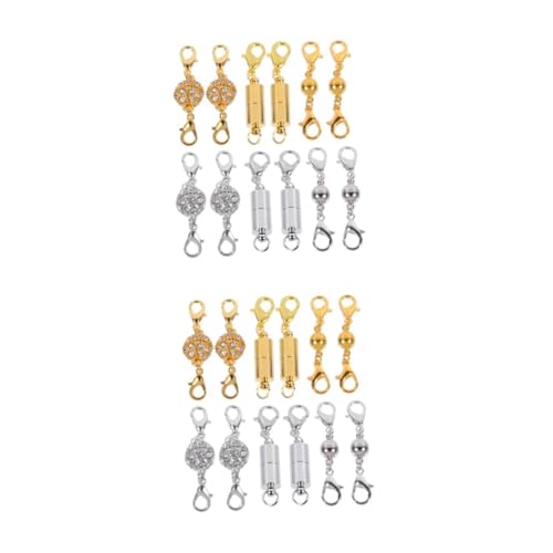 HOMSFOU 2 Sätze Teiliges Diy Magnetverschluss Für Schmuck Praktische Verbindungselemente Für Armbänder Und Handgemachte Zubehörteile Einfache Anwendung Und Stilvolles Design 16 Stück * 2 von HOMSFOU