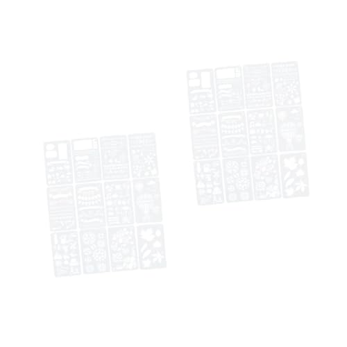 HOMSFOU 2 Sätze Teiliges Diy Malvorlagen Für Lustige Schablonen Für Scrapbooking Und Kreative Malprojekte Zufällige Designs Weiß Für Jungen Und Mädchen Leicht Zu 12 Stück * 2 von HOMSFOU
