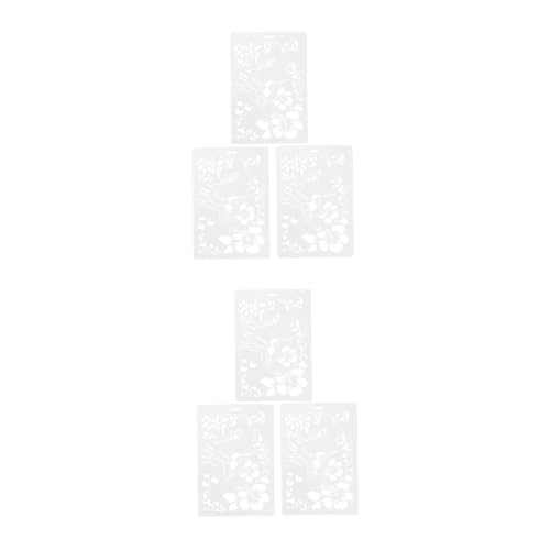 HOMSFOU 2 Sätze Teiliges Diy Schablonen Mit Hummingbird Und Blumenmotiven Für Wiederverwendbare Malvorlagen Hochwertigem Für Zeichnen Und Basteln 3 Stück * 2 von HOMSFOU