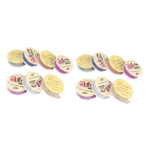 HOMSFOU 2 Sätze Teiliges Diy Scrapbook Klebeband Bopp Mit Bunten Spitzenmustern Für Fotoalben Tagebücher Und Bastelprojekte Pro Rolle 7 Stück * 2 von HOMSFOU