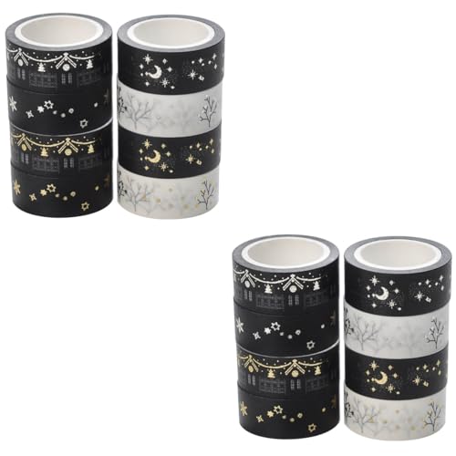HOMSFOU 2 Sätze Teiliges Diy Scrapbook Klebeband Kreative Dekorative Papiertapes Für Scrapbooking Fotobücher Kunstprojekte Und Für Bastel Enthusiasten 8 Stück * 2 von HOMSFOU