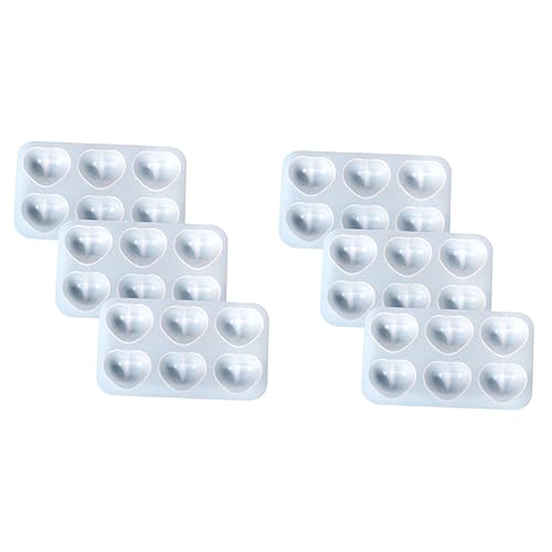HOMSFOU 2 Sätze Teiliges Diy Silikon Herzform Epoxidharz Gießform Für Kreative Bastelarbeiten Flexibel Und Langlebig Für Schmuck Und Dekorationen 3 Stück * 2 von HOMSFOU