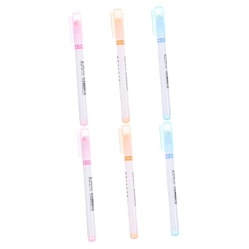 HOMSFOU 2 Sätze Teiliges Hochlighter Stifte Für Schnelltrocknende Marker Für Notizen Zeichnen Und Malen Vielseitige Farben Für Kreatives Gestalten Und Diy Projekte 3 Stücke * 2 von HOMSFOU