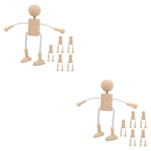 HOMSFOU 2 Sätze Teiliges Holzfiguren Zum Basteln Für Diy Projekte Unfertige Holzpuppen Für Verbesserung Von Handwerklichen Fähigkeiten Und Fantasie 6 Stück * 2 HOMSFOU 2 Sätze Teiliges Holzfiguren Zum Basteln Für Diy Projekte Unfertige Holzpuppen Für Verbesserung Von Handwerklichen Fähigkeiten Und Fantasie 6 Stück * 2 von HOMSFOU