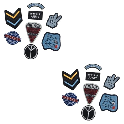HOMSFOU 2 Sätze Teiliges Set Bestickte Patches für Kleidung Jeans T Shirts Hüte Hochwertige Applikationen für Diy Projekte Vielseitig Einsetzbar Designs von HOMSFOU