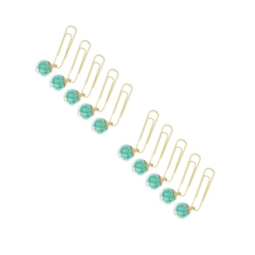 HOMSFOU 2 Sätze Teiliges Set Kristallkugel Lesezeichen Elegante Stabile Büroklammern Als Notizmarker Für Fotos Robust Und Glänzend 5 Stück * 2 HOMSFOU 2 Sätze Teiliges Set Kristallkugel Lesezeichen Elegante Stabile Büroklammern Als Notizmarker Für Fotos Robust Und Glänzend 5 Stück * 2 von HOMSFOU