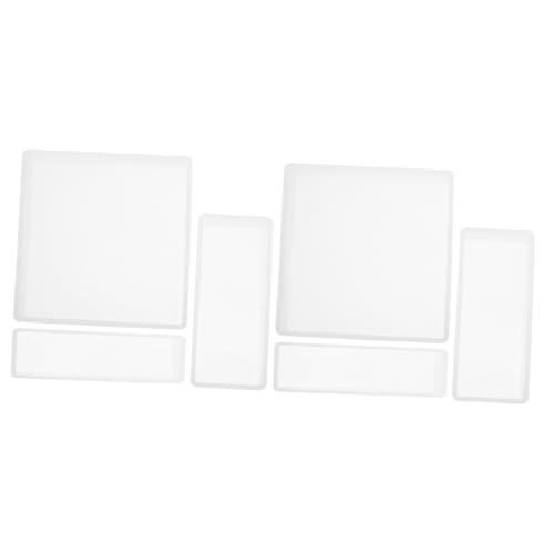 HOMSFOU 2 Sätze Teiliges Silikon Gießform Für Diy Resin Kunst Rechteckige Formen Hitzebeständig Und Leicht Zu Reinigen Für Epoxidharz Projekte Und Bastelarbeiten 3 Stück * 2 von HOMSFOU