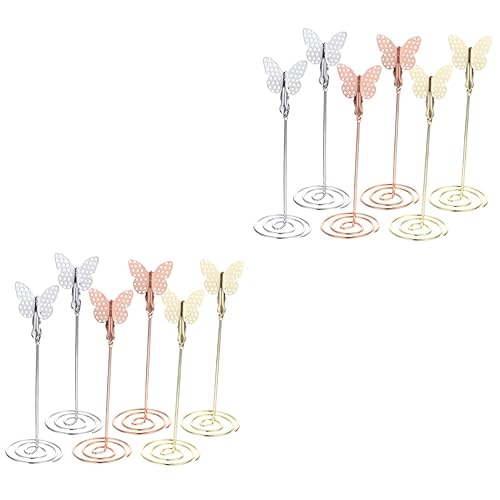HOMSFOU 2 Sätze Teiliges Tischkartenhalter Dekorative Draht Clips Für Fotos Memos Visitenkarten Für Hochzeiten Feiern Zuhause 6 Stück * 2 von HOMSFOU