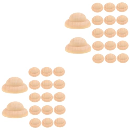 HOMSFOU 2 Sätze Teiliges Unbemalte Holz Puppenhüte Für Diy Projekte Für Bemalen Und Dekorieren Von Spielzimmern Leicht Und Einfach Zu Verwenden 40 Stück * 2 von HOMSFOU