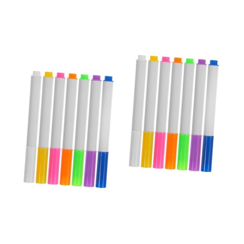 HOMSFOU 2 Sätze Teiliges Wiederverwendbare Dry Erase Marker Für Whiteboards Farbenfrohe Abwischbare Stifte Mit Selbstschließendem Beutel Für Kreative Projekte 7 Stück * 2 von HOMSFOU