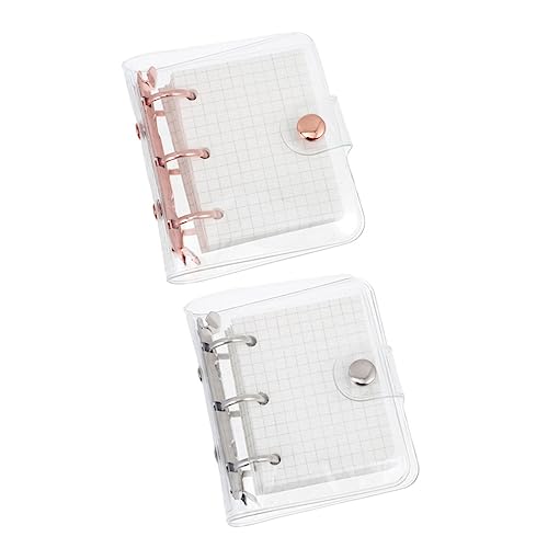 HOMSFOU 2 Sätze Tragbares Ring Notizbuch mit Süßen Mustern Loseblatt Scrapbook für Reisen Tagebuch und Notizen für Kreatives Schreiben und Organisation von HOMSFOU