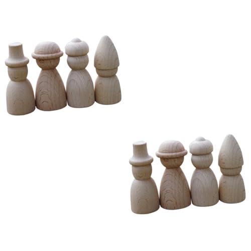 HOMSFOU 2 Sätze Unbemalte Holz Puppendolls Für Diy Malprojekte Holzfiguren Zum Gestalten Für Kinderzimmer Sandtischspielzeug Und Bastelarbeiten Robust Und Langlebig 4 Stück * 2 HOMSFOU 2 Sätze Unbemalte Holz Puppendolls Für Diy Malprojekte Holzfiguren Zum Gestalten Für Kinderzimmer Sandtischspielzeug Und Bastelarbeiten Robust Und Langlebig 4 Stück * 2 von HOMSFOU