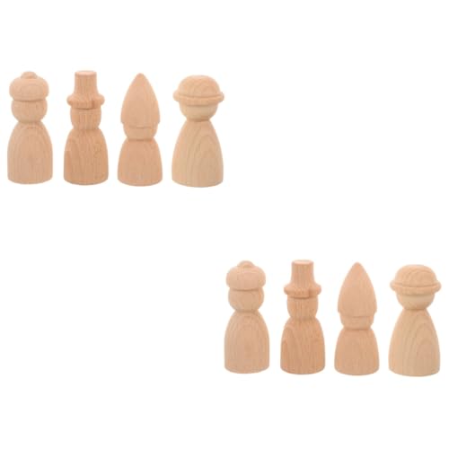 HOMSFOU 2 Sätze Unvollendete Holzpuppen Zum Bemalen Diy Holzfiguren Für Bastelprojekte Glatte Oberfläche Für Erwachsene Handwerk Und Dekoration 4 Stück * 2 HOMSFOU 2 Sätze Unvollendete Holzpuppen Zum Bemalen Diy Holzfiguren Für Bastelprojekte Glatte Oberfläche Für Erwachsene Handwerk Und Dekoration 4 Stück * 2 von HOMSFOU