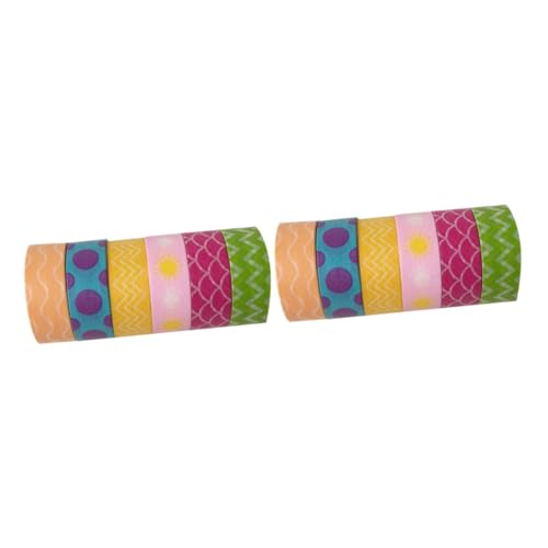 HOMSFOU 2 Sätze Washi Papier Klebeband Diy Dekoration Für Fotoalben Und Bastelarbeiten Teiliges Gemischte Designs 6 Rollen * 2 von HOMSFOU