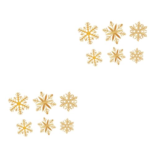 HOMSFOU 2 Sätze Weihnachtsschneeflocken Aufnäher Goldene Stickerei Patches Für Diy Kleidung Reparatur Und Dekoration Zum Aufbügeln Vielseitig Einsetzbar 6 Stücke * 2 von HOMSFOU