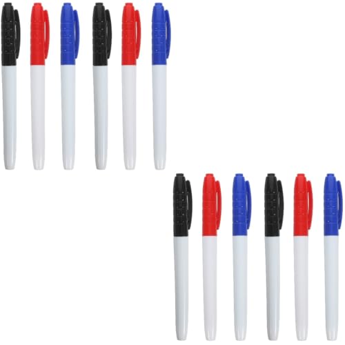 HOMSFOU 2 Sätze Whiteboard Marker Abwischbare Stifte Spitze Wasserbasierte Für Schule Und Büro Kreatives Zeichnen Und Schreiben Portable Und Leicht 6 Stück * 2 von HOMSFOU