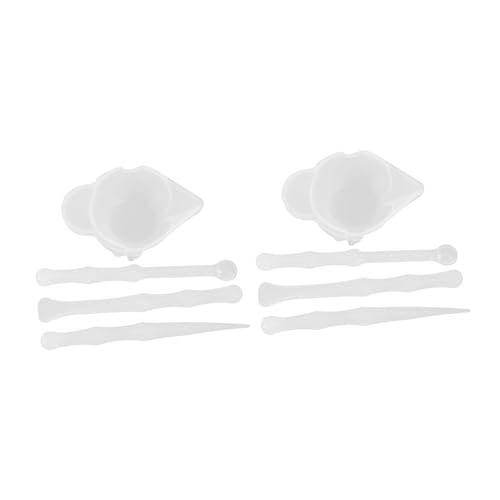 HOMSFOU 2 Satz Teiliges Set Silikon Pigmentmischbecher mit Rührstäben Wiederverwendbare Praktische Mischwerkzeuge für Epoxidharz und Bastelprojekte Einfach zu Reinigen und von HOMSFOU
