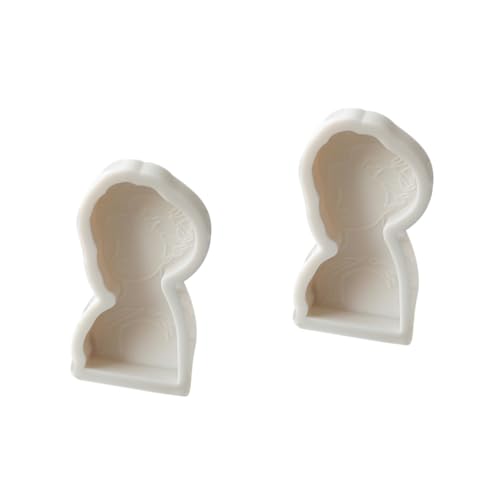 HOMSFOU 2 Stck. Silikon Kerzenform für Diy Seifenherstellung Portrait Gießform Langlebig Leicht zu Reinigen für Handgefertigte Kerzen und Seifen Perfektes für und Familie von HOMSFOU