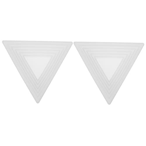 HOMSFOU 2 Stck. Silikonform Herstellung am Stiel Backen epoxidharz dreieckige Schalenform Gießform für Nussschalen aus Harz Kristall-Epoxy-Form DIY - Kieselgel Weiß von HOMSFOU