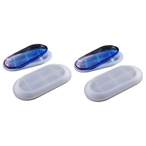 HOMSFOU 2 Stck. Silikonform für Kreative Diy Projekte Ovales Dish Mold für Epoxidharz für Zuhause und Bastelarbeiten Leicht zu Entformen Reinigen HOMSFOU 2 Stck. Silikonform für Kreative Diy Projekte Ovales Dish Mold für Epoxidharz für Zuhause und Bastelarbeiten Leicht zu Entformen Reinigen von HOMSFOU